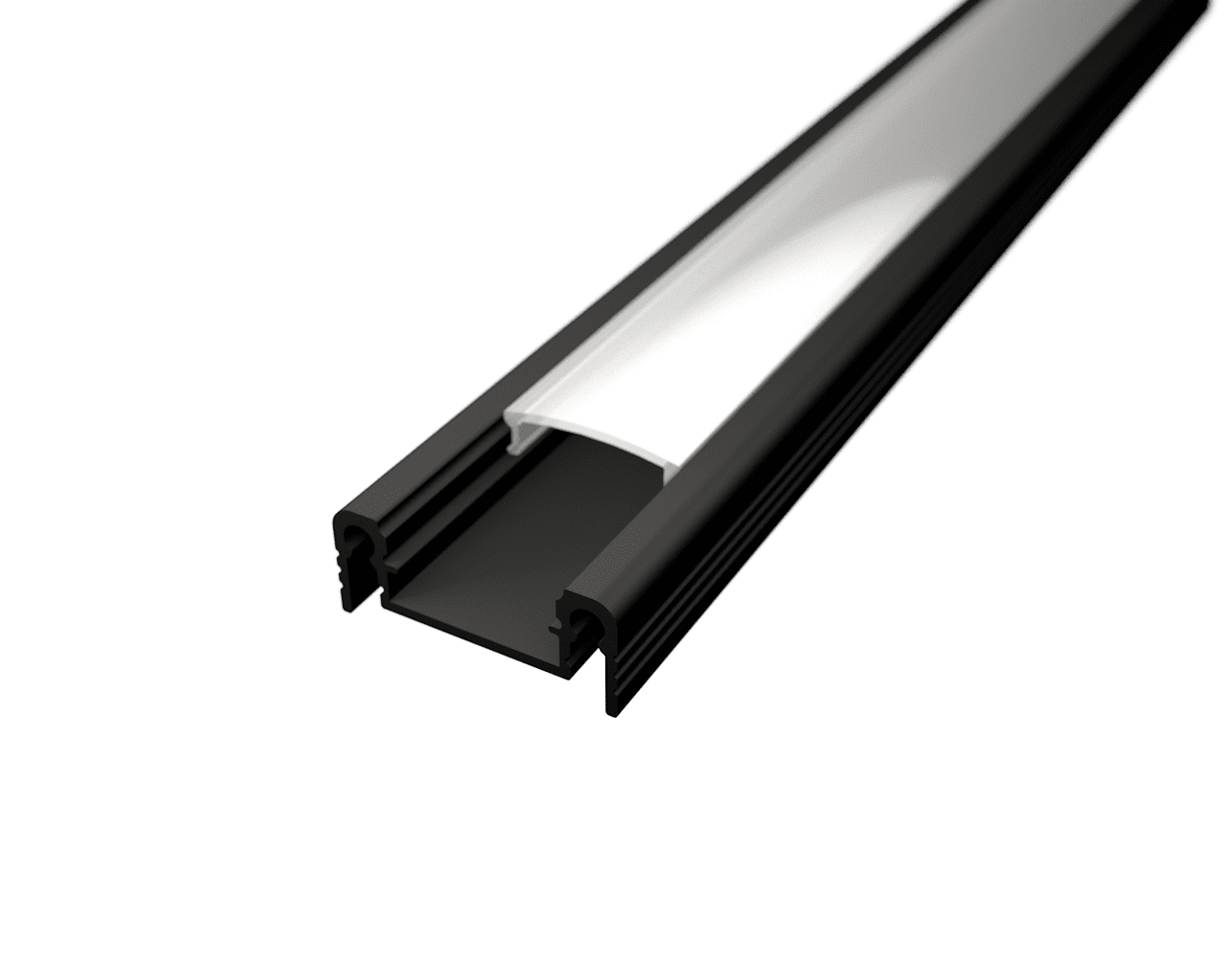 LED Solution Nástěnný profil pro LED pásky N9 černý Vyberte variantu a délku: Profil bez difuzoru 1m LP113B-1M