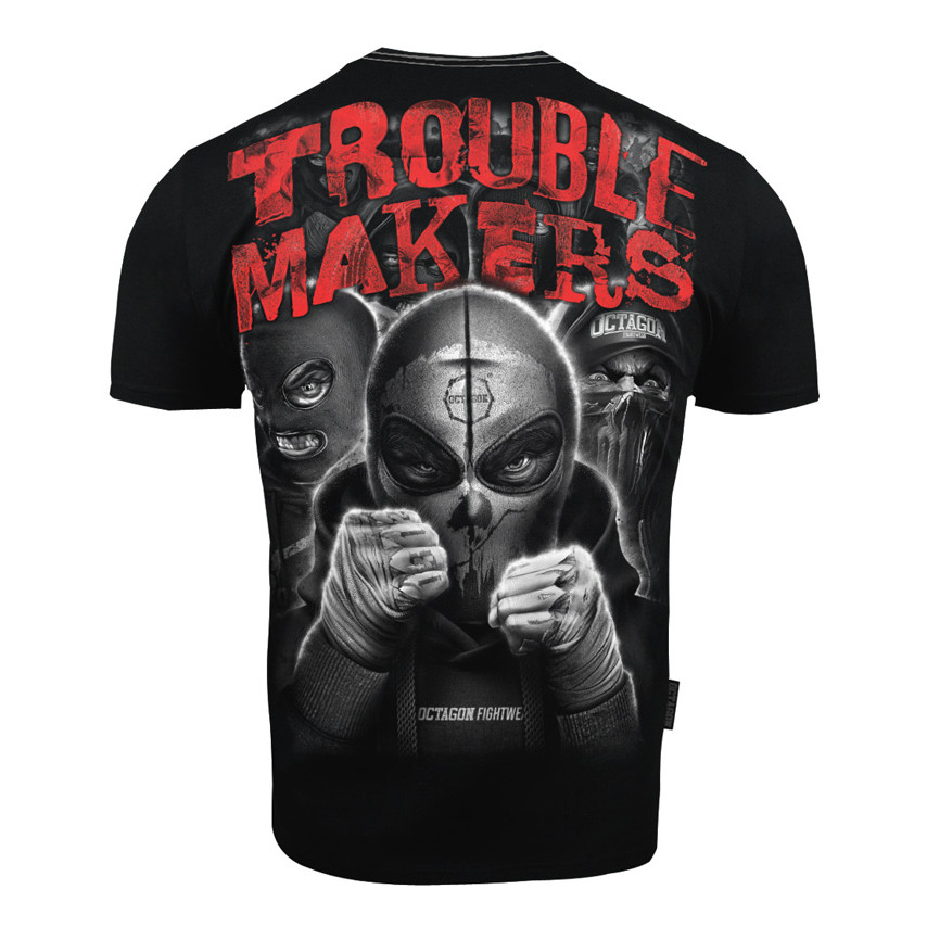 Triko pánské Octagon Trouble Makers - černé-červené, XL