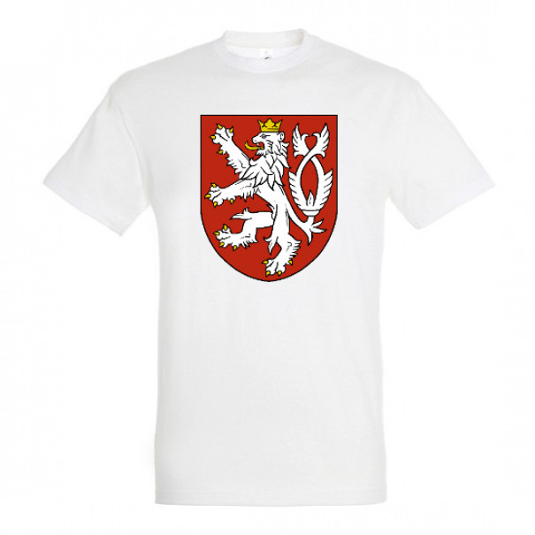 Triko se symbolem Český lev - bílé, XL