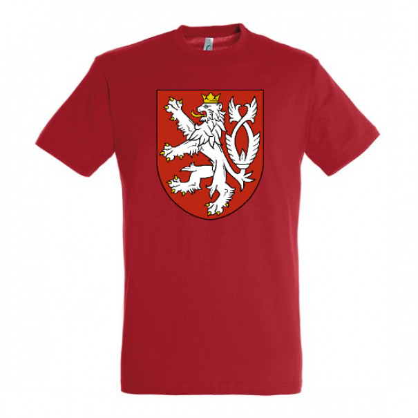 Triko se symbolem Český lev - červené, XL