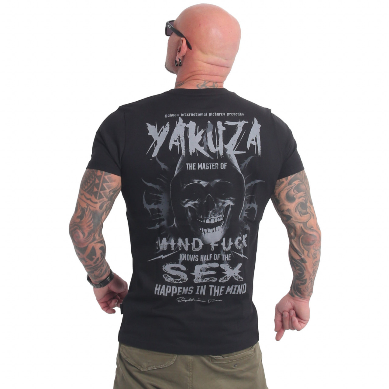 Triko pánské Yakuza Mind - černé-šedé, 4XL