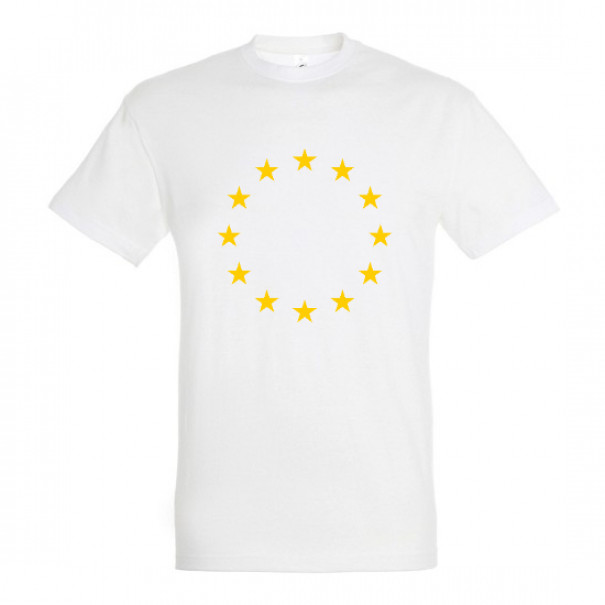 Triko se symbolem hvězd Evropské unie (EU) - bílé, XL