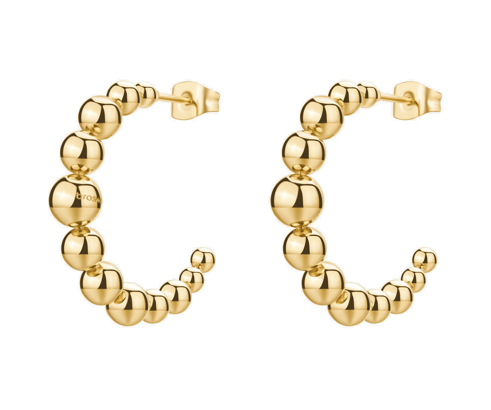 Brosway Pozlacené kuličkové kruhy Perfect BPC29