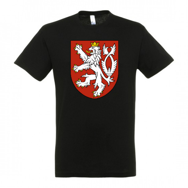 Triko se symbolem Český lev - černé, XL