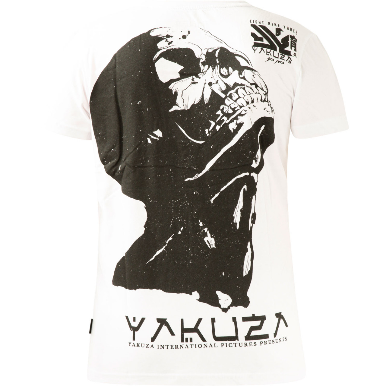 Triko pánské Yakuza Zombie - bílé-černé, 4XL