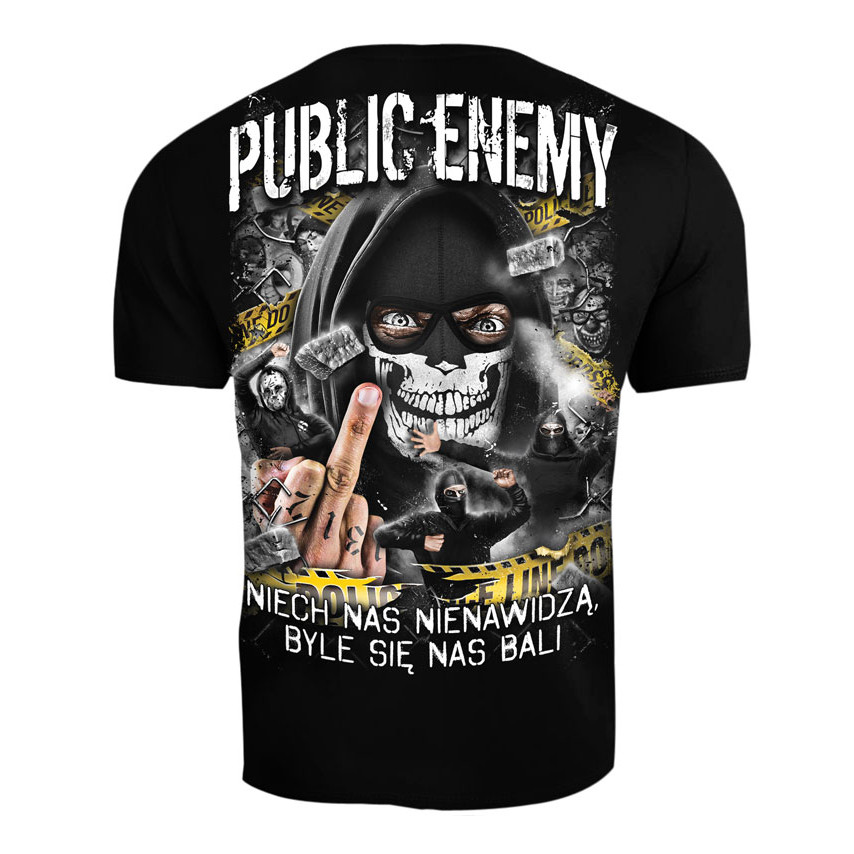 Triko pánské Public Enemy Niech Nas Nienawidzą - černé-bílé, M
