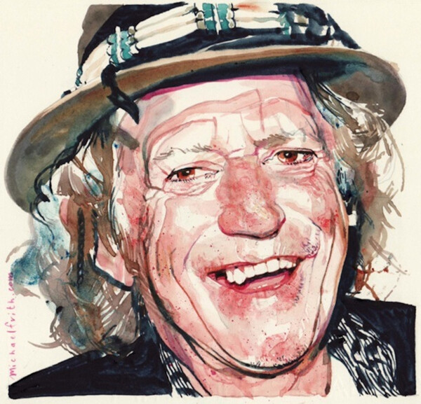 Frith, Michael Fotografie Keith Richards, Frith, Michael, 40 × 40 cm