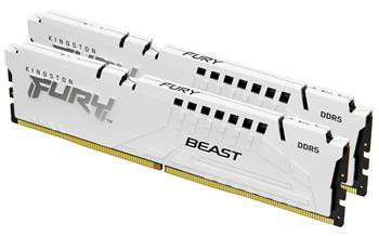 Kingston FURY Beast DDR5 64GB (Kit 2x32GB) 6000MT/s DIMM CL30 RGB EXPO White