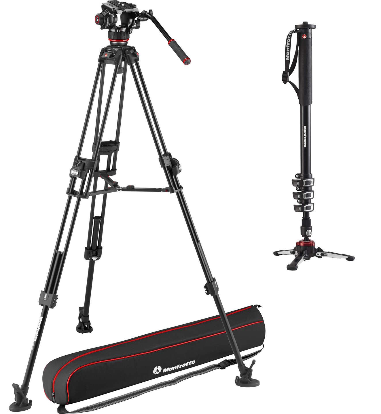 Manfrotto 504X Twin Fast + monopod XPRO