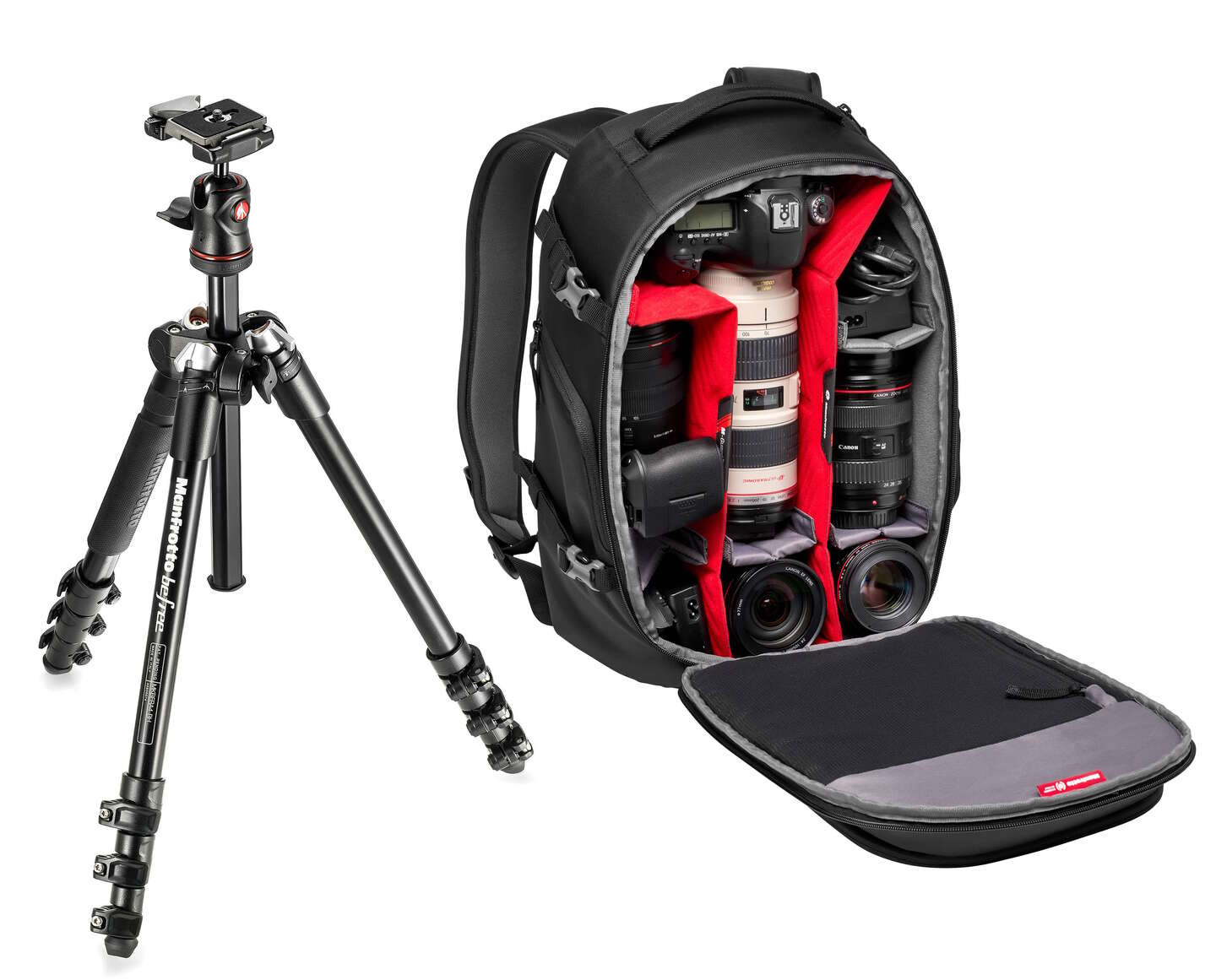 Manfrotto Befree Advanced MKBFRLA4BK-BH + Advanced Backpack M III