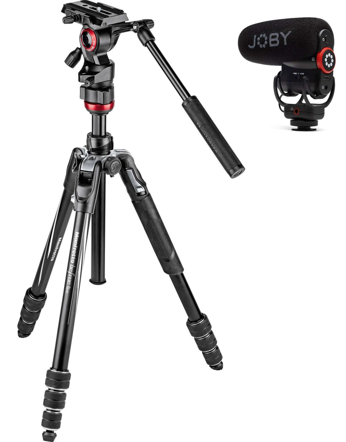 Manfrotto Befree Live MVKBFRT-LIVE + Joby Wavo PLUS mikrofon