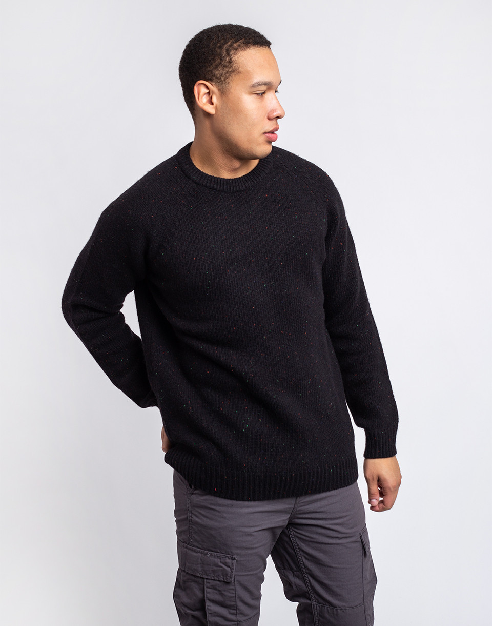 Carhartt WIP Anglistic Sweater Speckled Black S