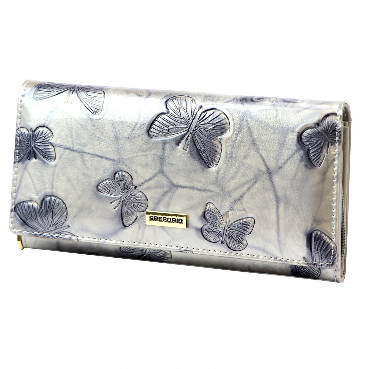 Luxusní dámská kožená peněženka Gregorio Sigridi, krémová