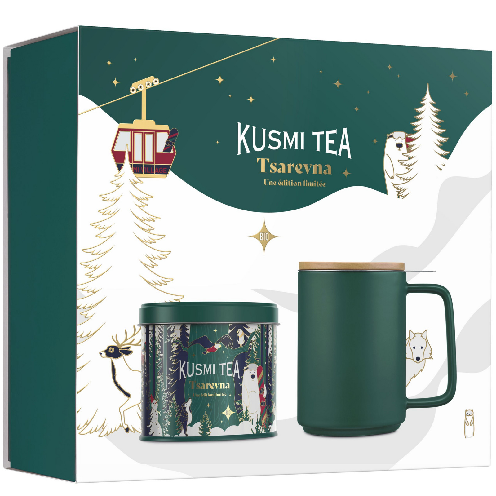 Černý čaj TSAREVNA 2024, 120 g plechovka + hrnek, Kusmi Tea