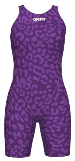 Arena Powerskin ST Next Girls Leopard Violet 128cm