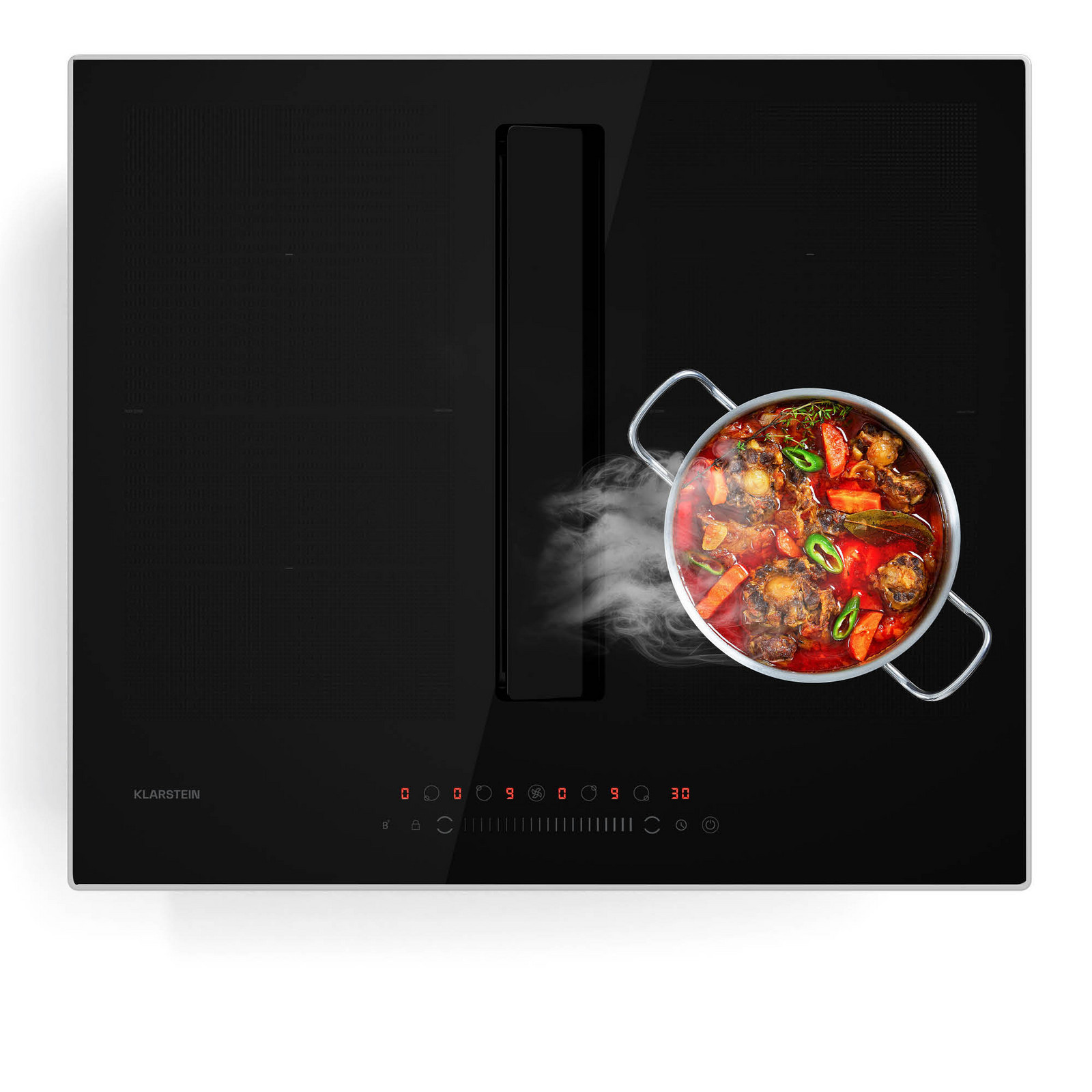 Klarstein Chef-Fusion Prime Down Air System | 2 v 1 | indukční varná deska + digestoř | výkonný