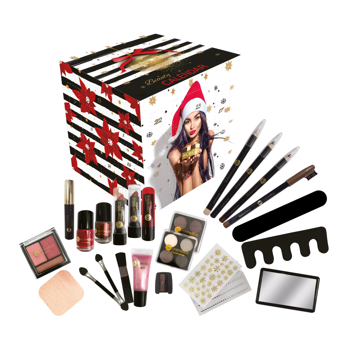 Accentra Advent Beauty Calendar LADY 24 Days Adventní kalendář s 24 kosmetickými doplňky a produkty pro ženy