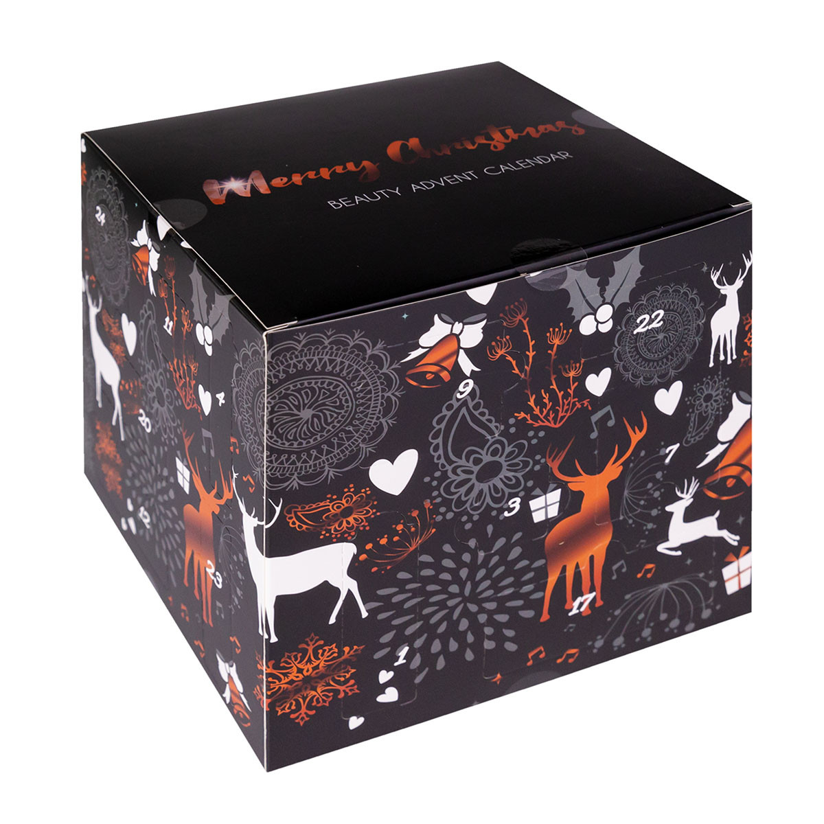 Accentra Advent Beauty Calendar BLACK 24 Days Adventní kalendář s 24 kosmetickými doplňky a produkty pro ženy