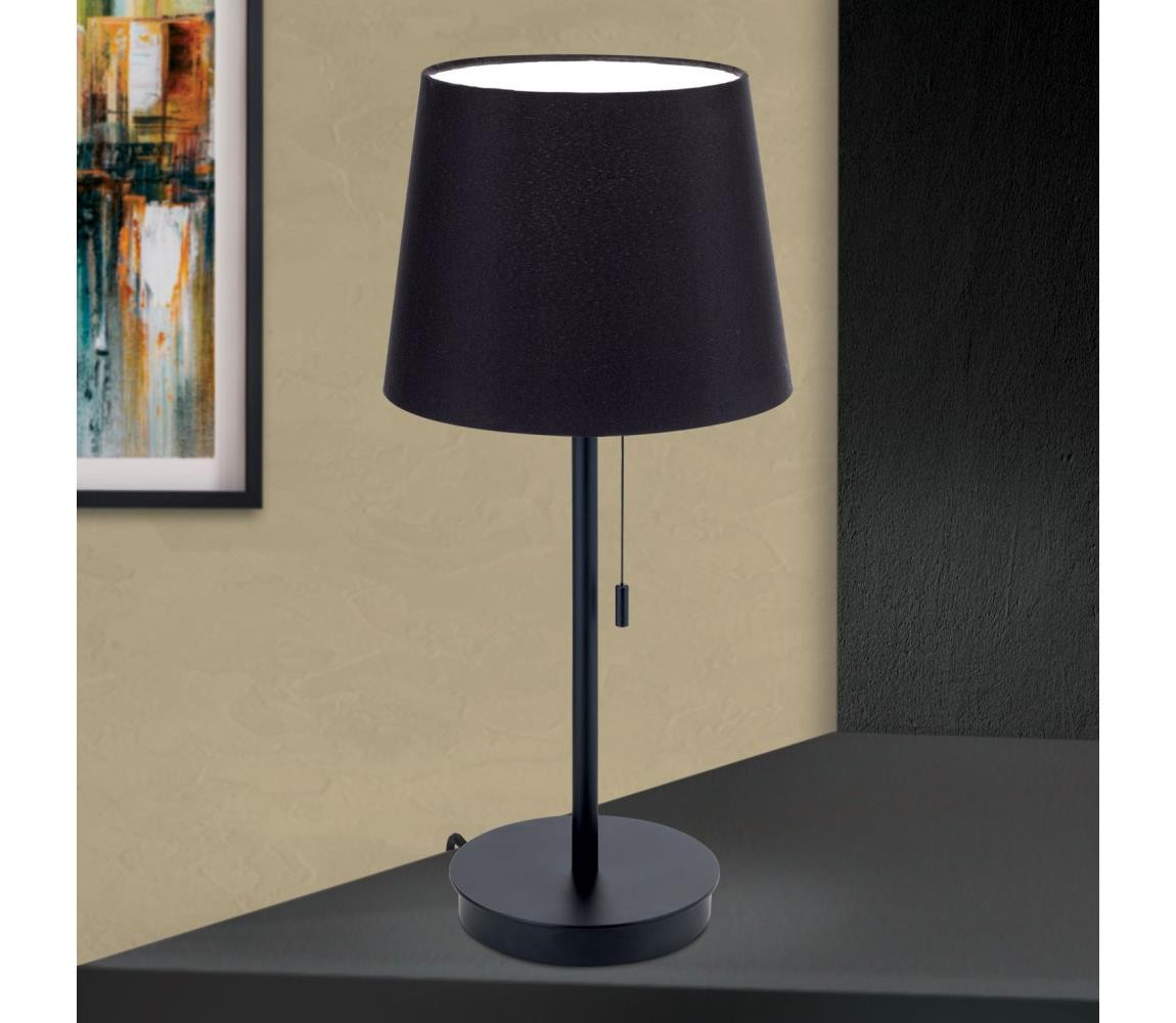 Orion Orion LA 4-1205/1 - Stolní lampa s USB portem LUDWIG 1xE27/40W/230V černá