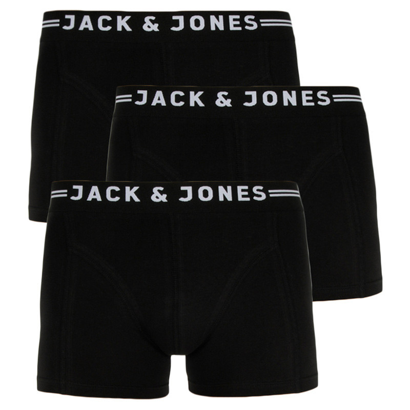 3PACK pánské boxerky Jack and Jones černé (12171944) S, trenky / trenýrky