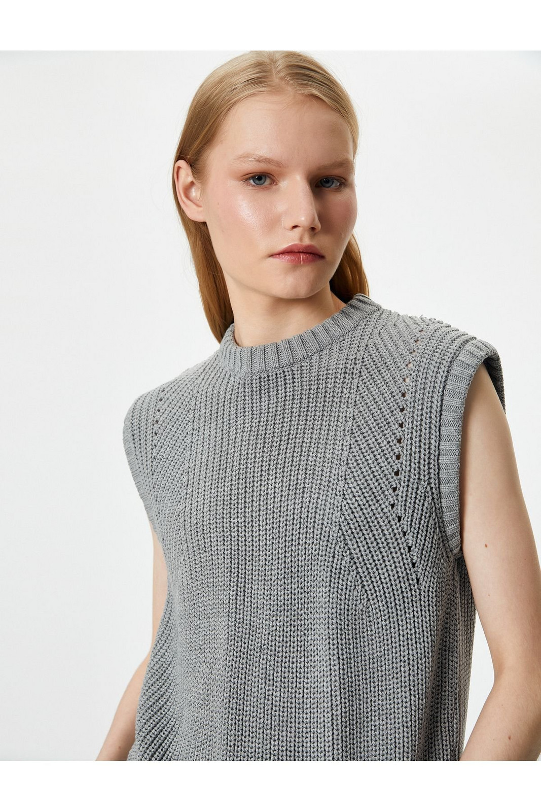 Koton Knit Jumper Crew Neck Sleeveless