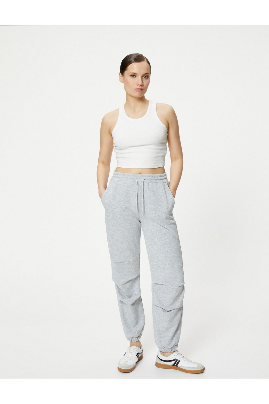 Koton Jogger Trousers Tie Waist Pocket Elastic Cuffs