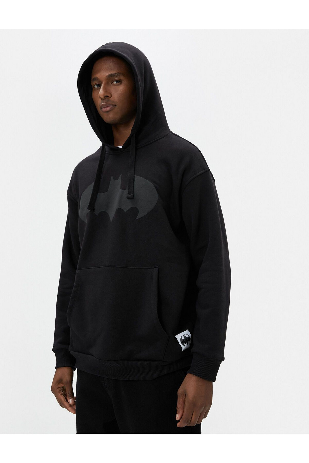 Koton Batman Oversize Hoodie Kangaroo Pocket Licensed Printed