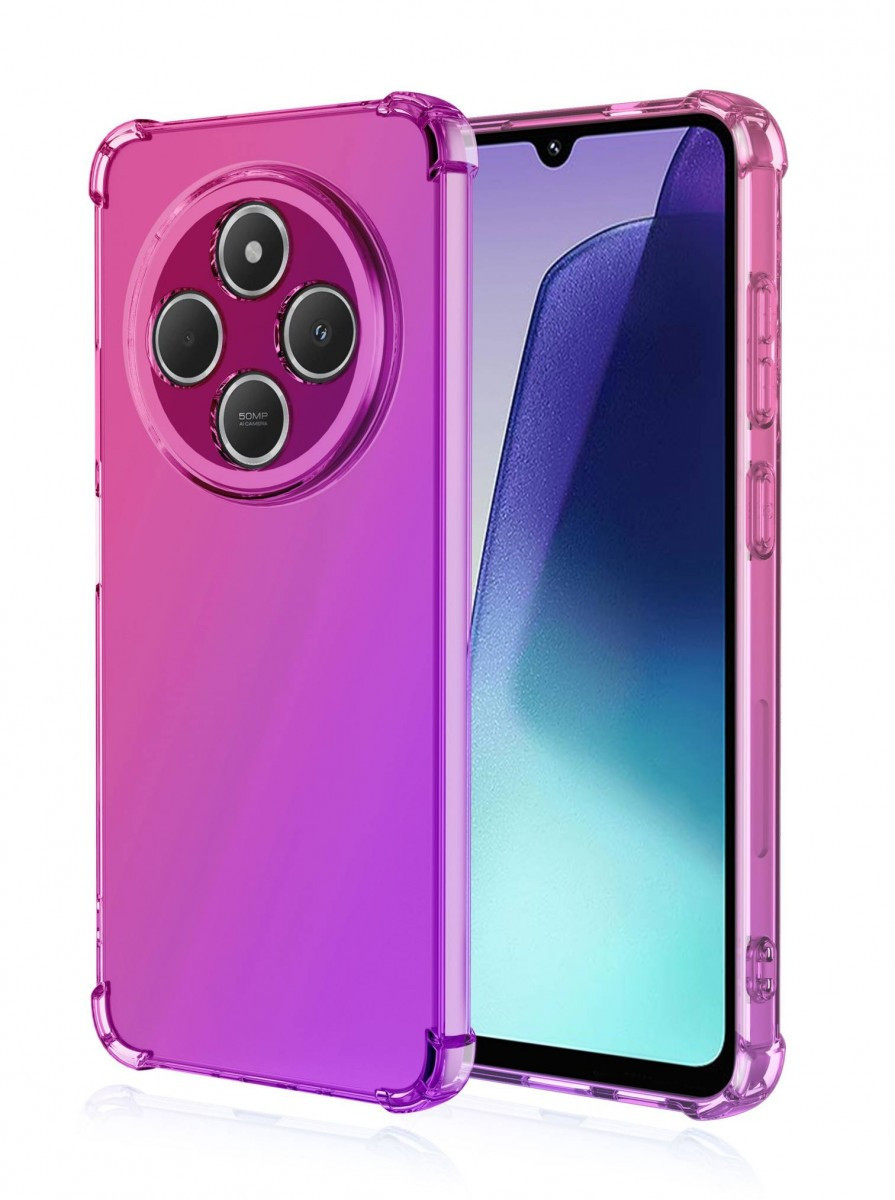 Kryt TopQ Xiaomi Redmi 14C Shock duhový růžovo-fialový 131178
