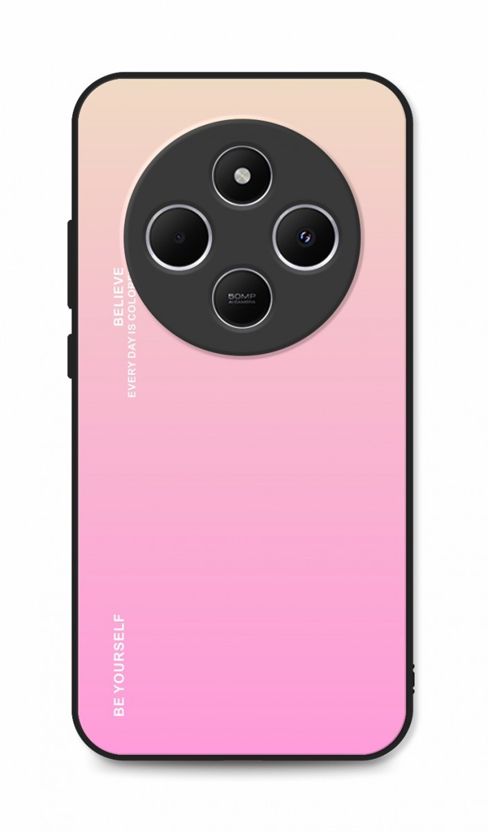 Kryt TopQ LUXURY Xiaomi Redmi 14C pevný duhový meruňkový 131171