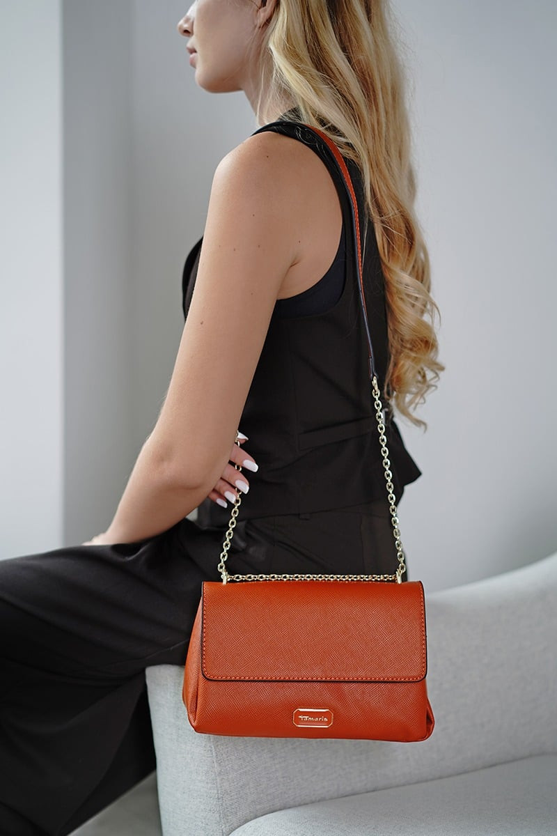 Tmavě oranžová crossbody kabelka Anja