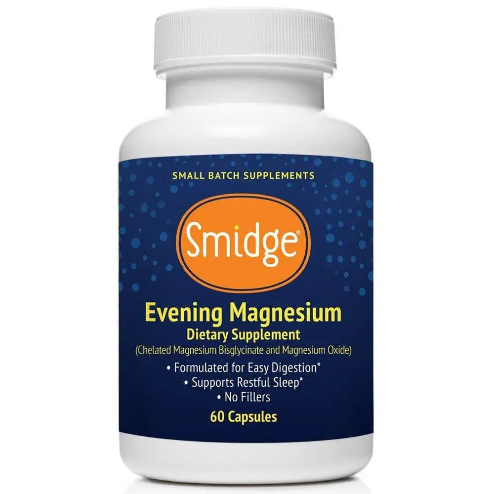 Smidge Evening Magnesium, hořčík bisglycinát, 60 rostlinných kapslí