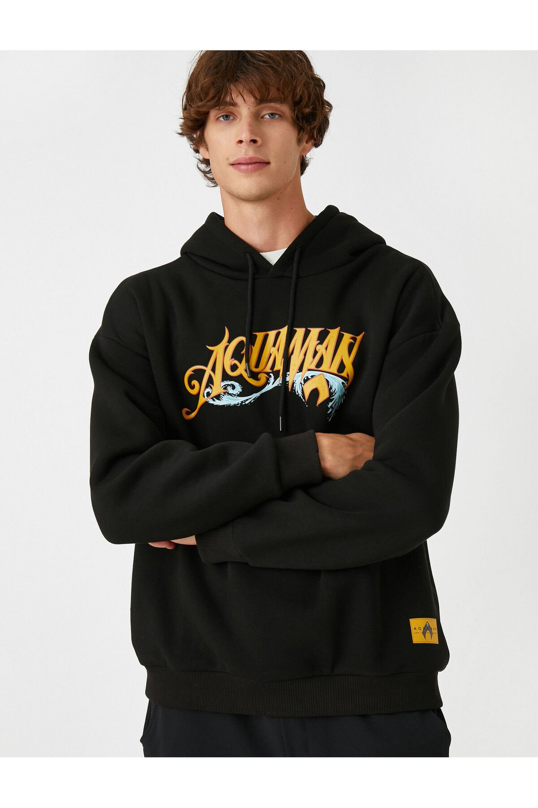 Koton Aquaman Hooded Oversize Sweatshirt Raised Licensed Printed