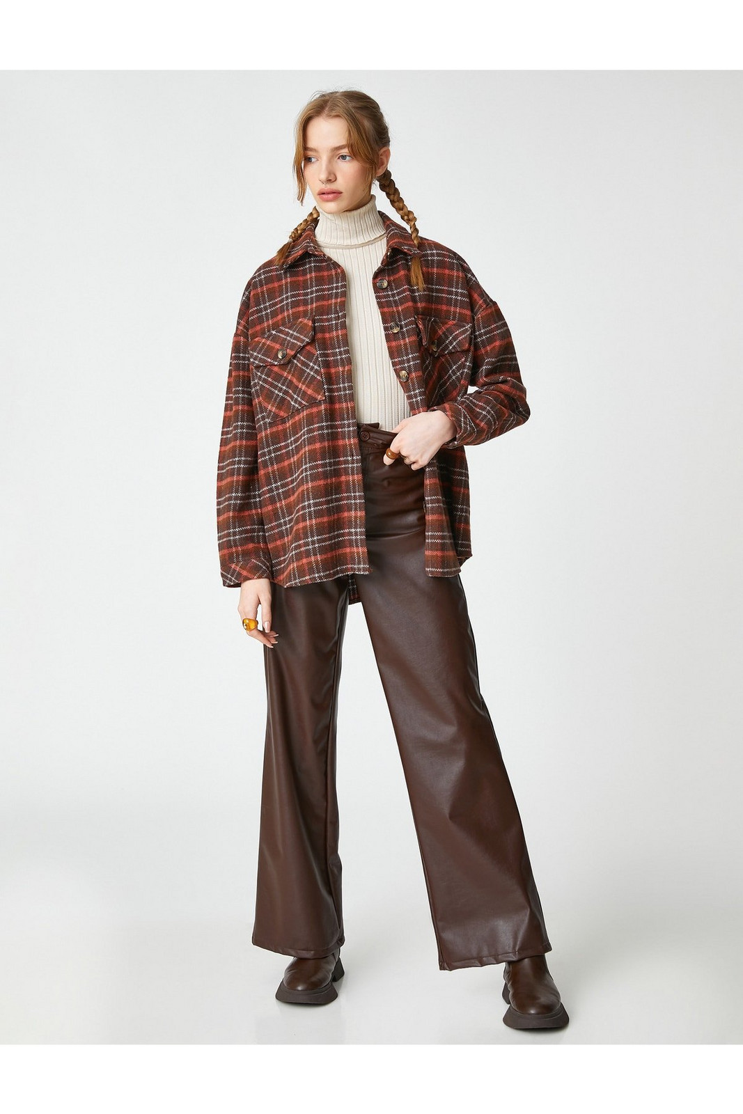 Koton Lumberjack Shirt Long Sleeve Buttoned with Pocket Detail