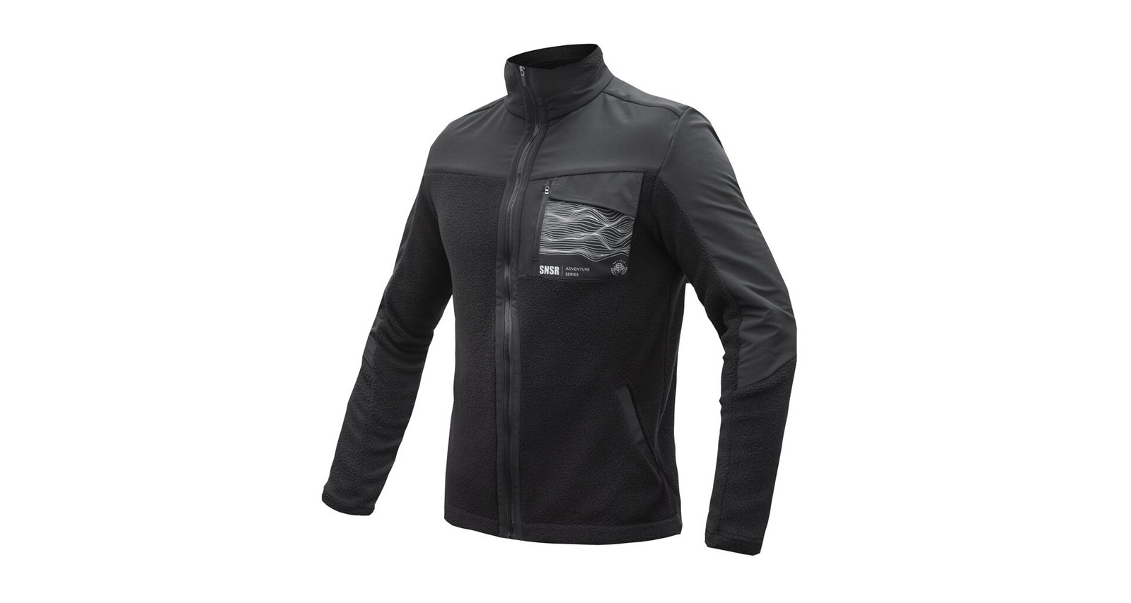 SENSOR TEDDY pánská bunda fleece celozip černá Velikost: S