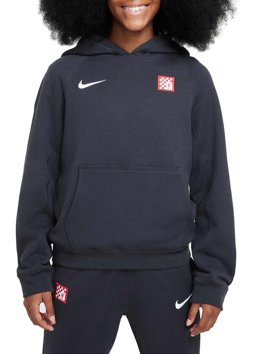 Mikina s kapucí Nike LFC K NSW  AIR POHOODIE 3R