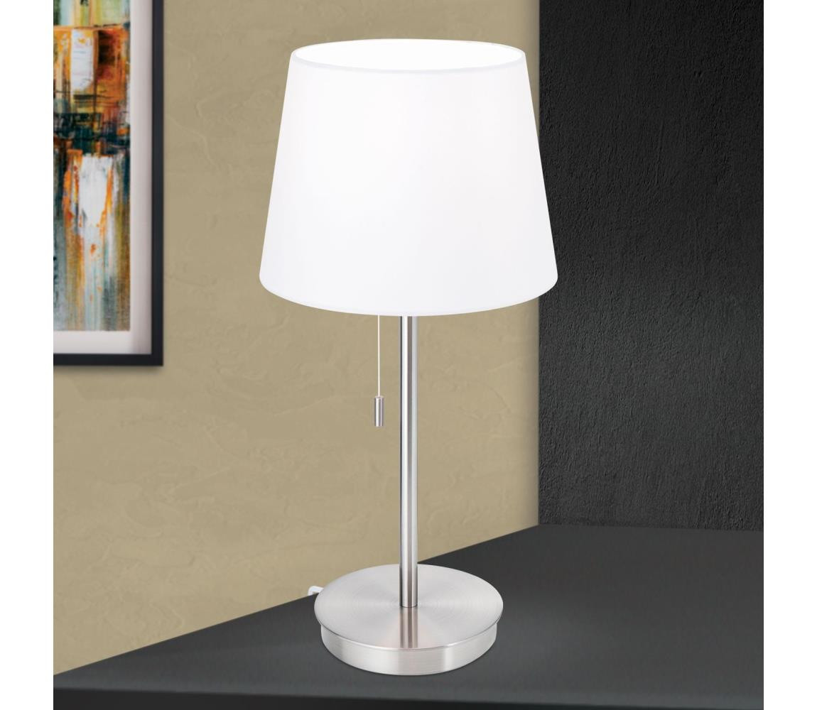 Orion Orion LA 4-1205/1 - Stolní lampa s USB portem LUDWIG 1xE27/40W/230V bílá/chrom