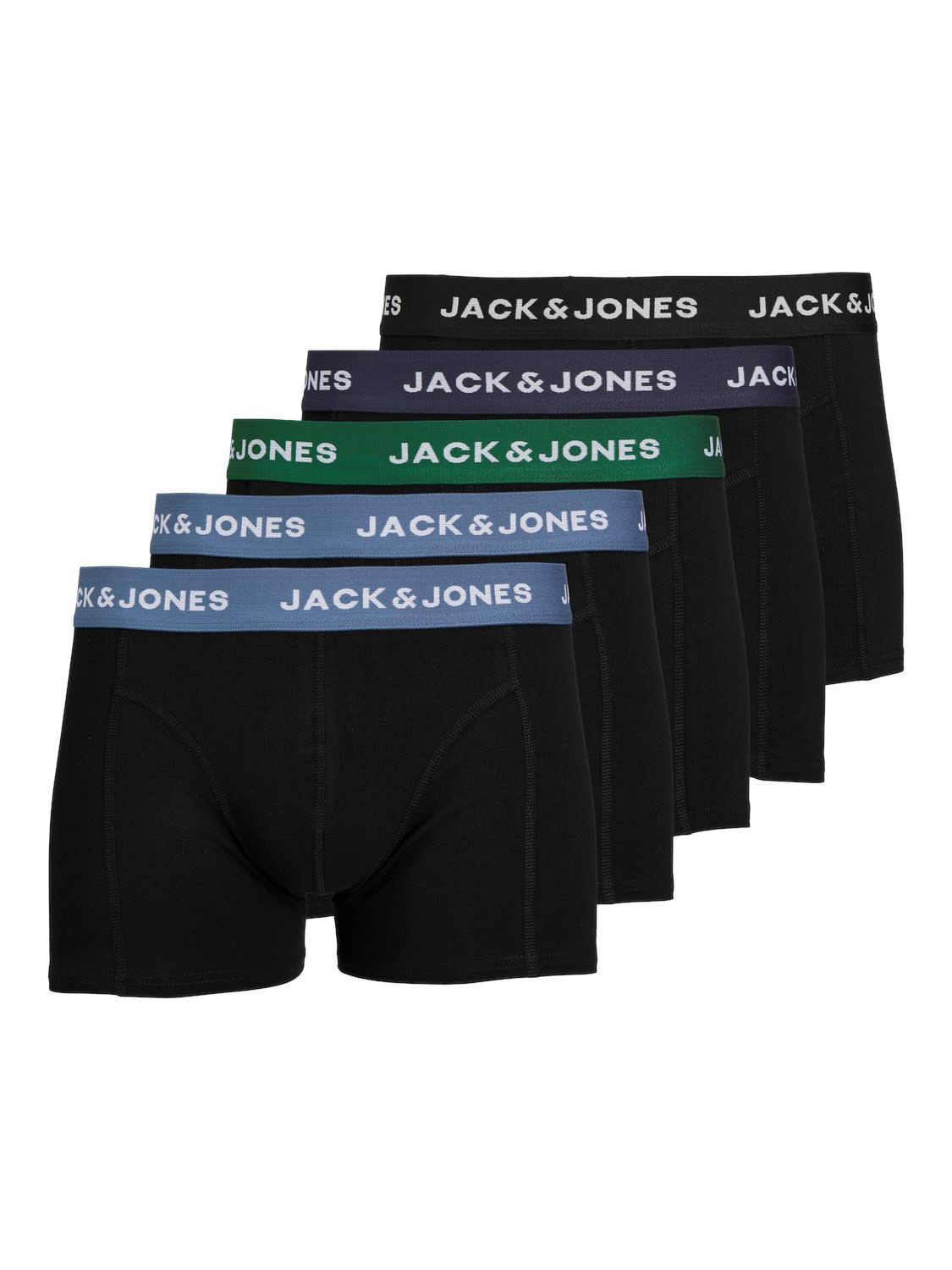 5PACK pánské boxerky Jack and Jones černé (12254366) XXL, trenky / trenýrky