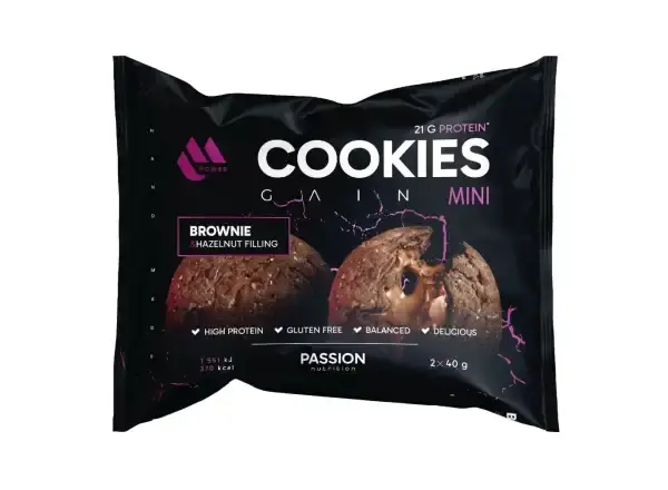 Passion MPower Cookie Gain Mini 2x40g Brownie lískooříšková náplň