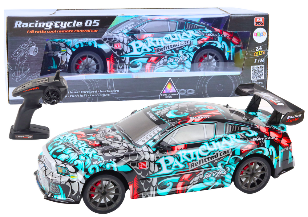 Mamido Sportovní auto na dálkové ovládání RC 1:8 graffiti