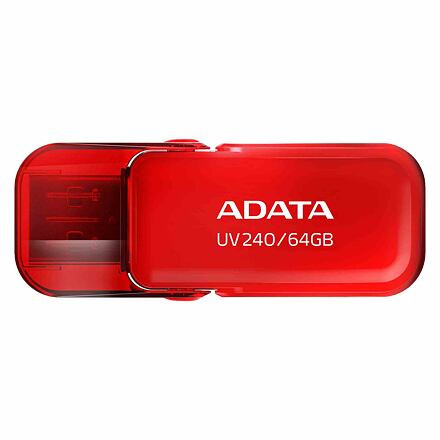 ADATA Flash Disk 64GB UV240, USB 2.0, červená AUV240-64G-RRD