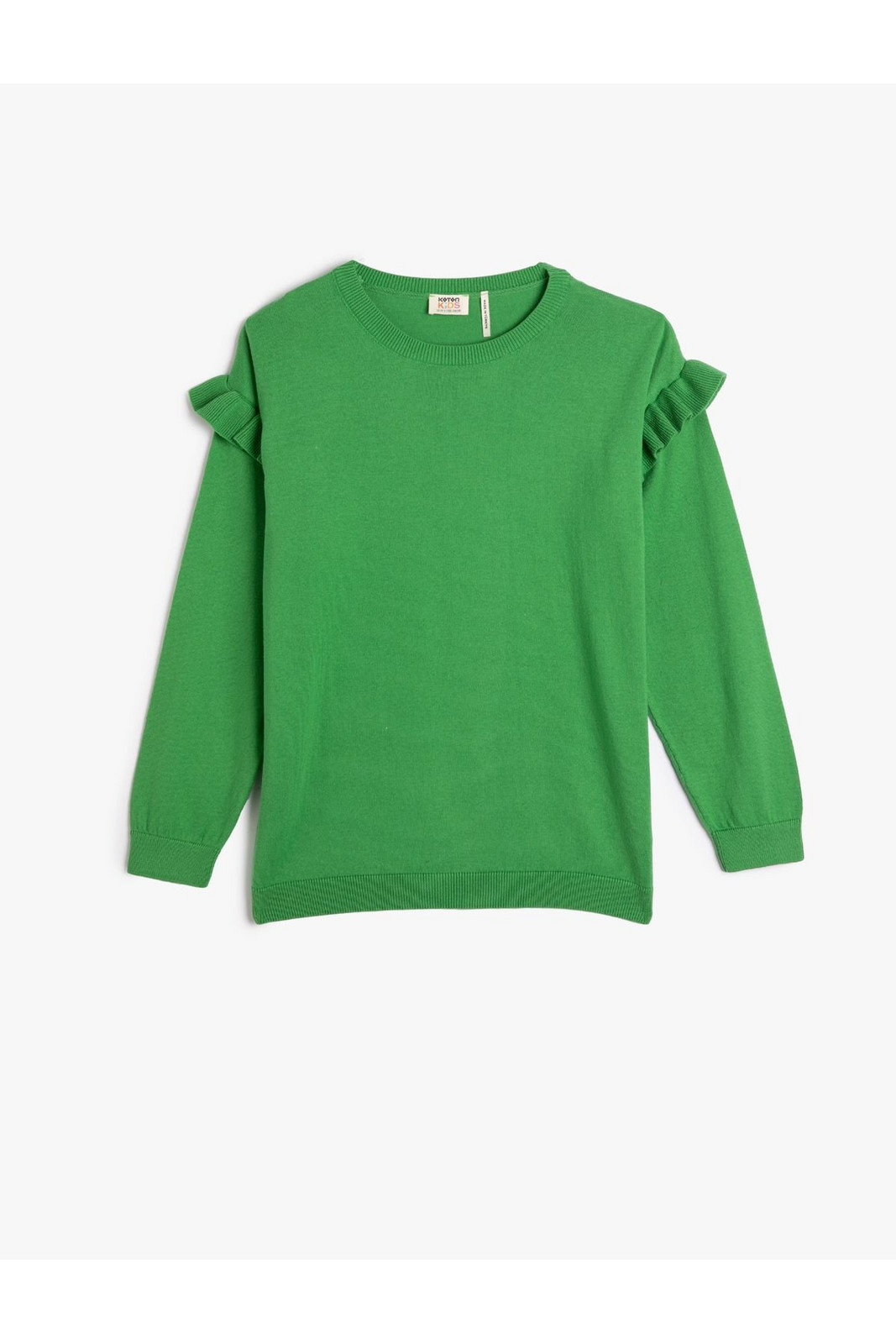 Koton Basic Sweatshirt Ruffle Detailed Crew Neck Long Sleeve