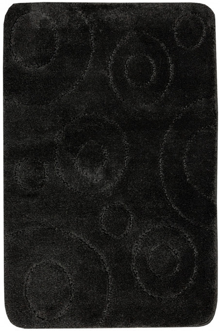Koupelnový kobereček Galaxy černý, kruhy