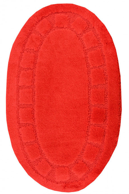 Koupelnový kobereček Ocean Red červený / oválný