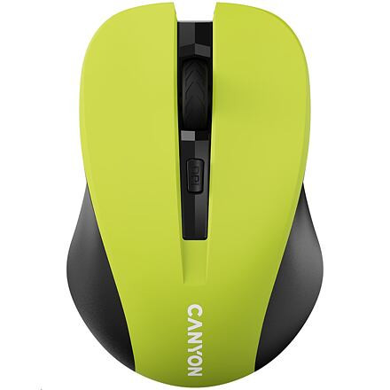 CANYON myš optická bezdrátová CMSW1, nastavitelné rozlišení 800/1000/1200 dpi, 4 tl, USB nano reciev