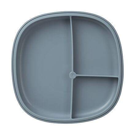 Dělený talířek s přísavkou 2v1 - modrý