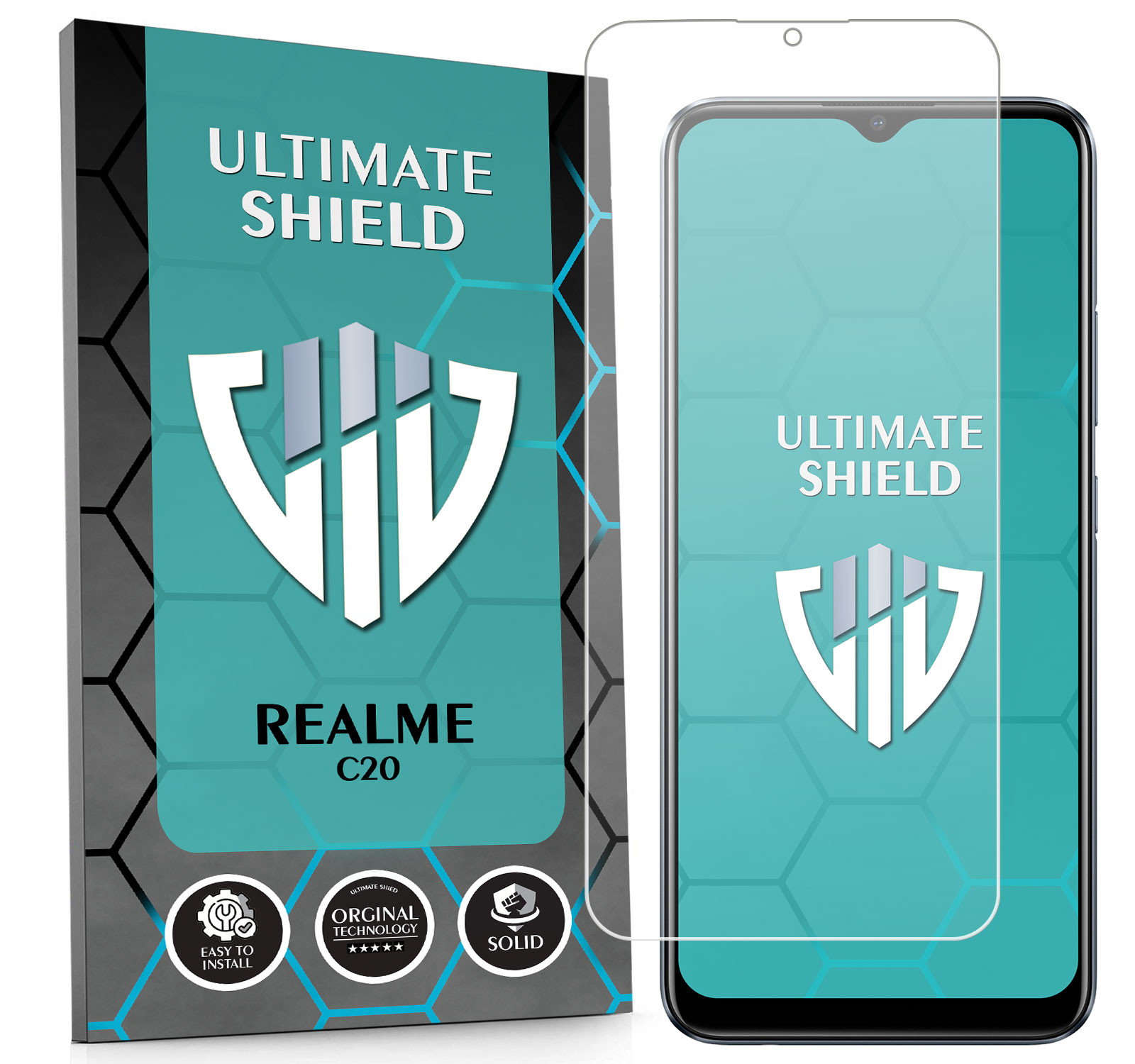 Sklo 3x Obrazovka 7x Fotoaparát Objektiv Rychlá Pro Realme C20 Kvalita