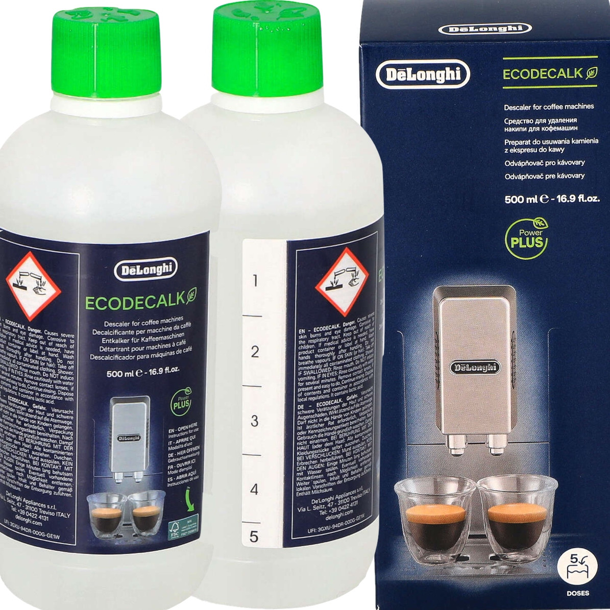 3x Silný Odvápňovač Kávovarů DeLonghi EcoDecalk 500ml Originál