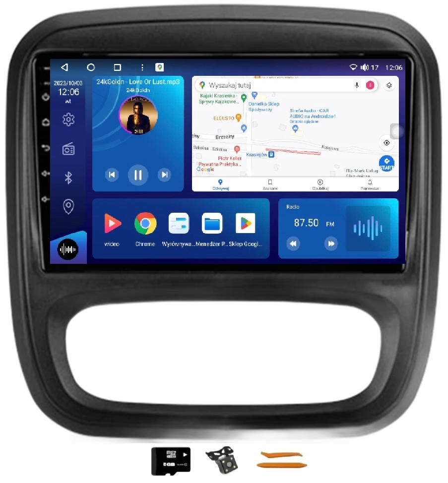 Radio Android Navigace Qled Carplay Opel Vivaro 14-20 Fiat Talento 16-20