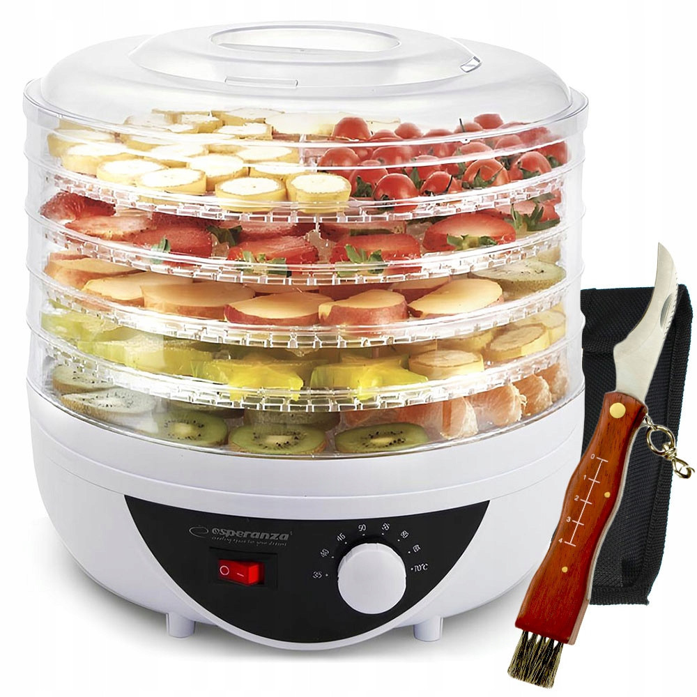 Velká Sušička Hub Ovoce Zeleniny Bylin Maso 250W Nůž Na Houby