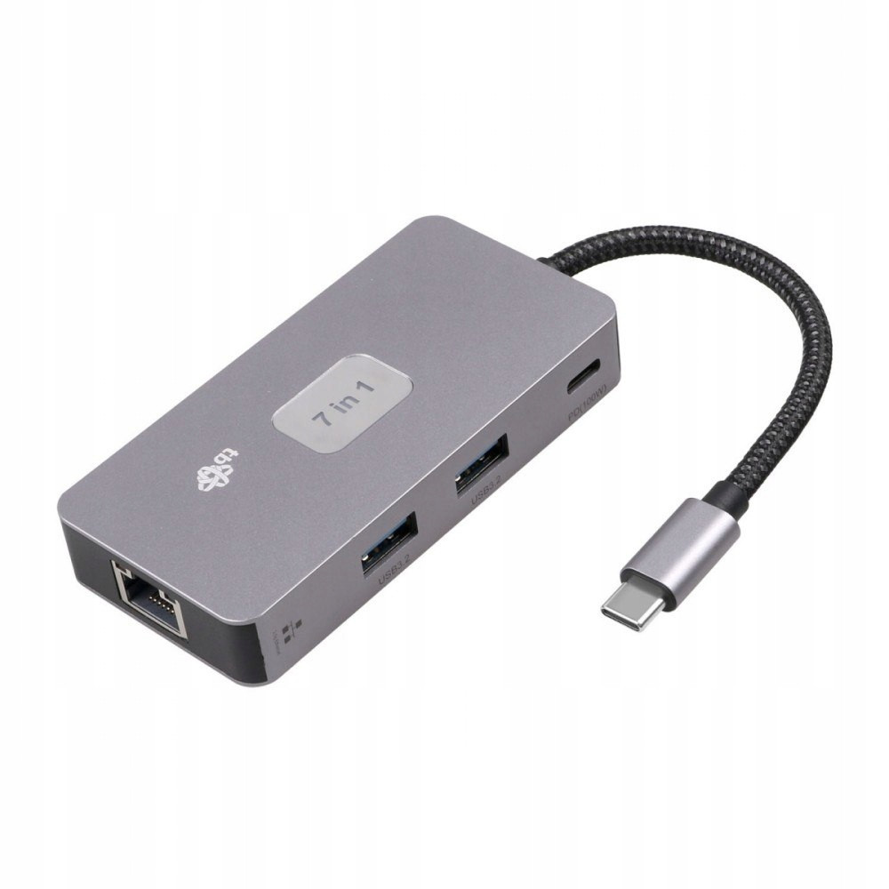 Adaptér Usb C (7v1) Hdmi Usb Sd/tf RJ45 (2500 Mbps) Pd